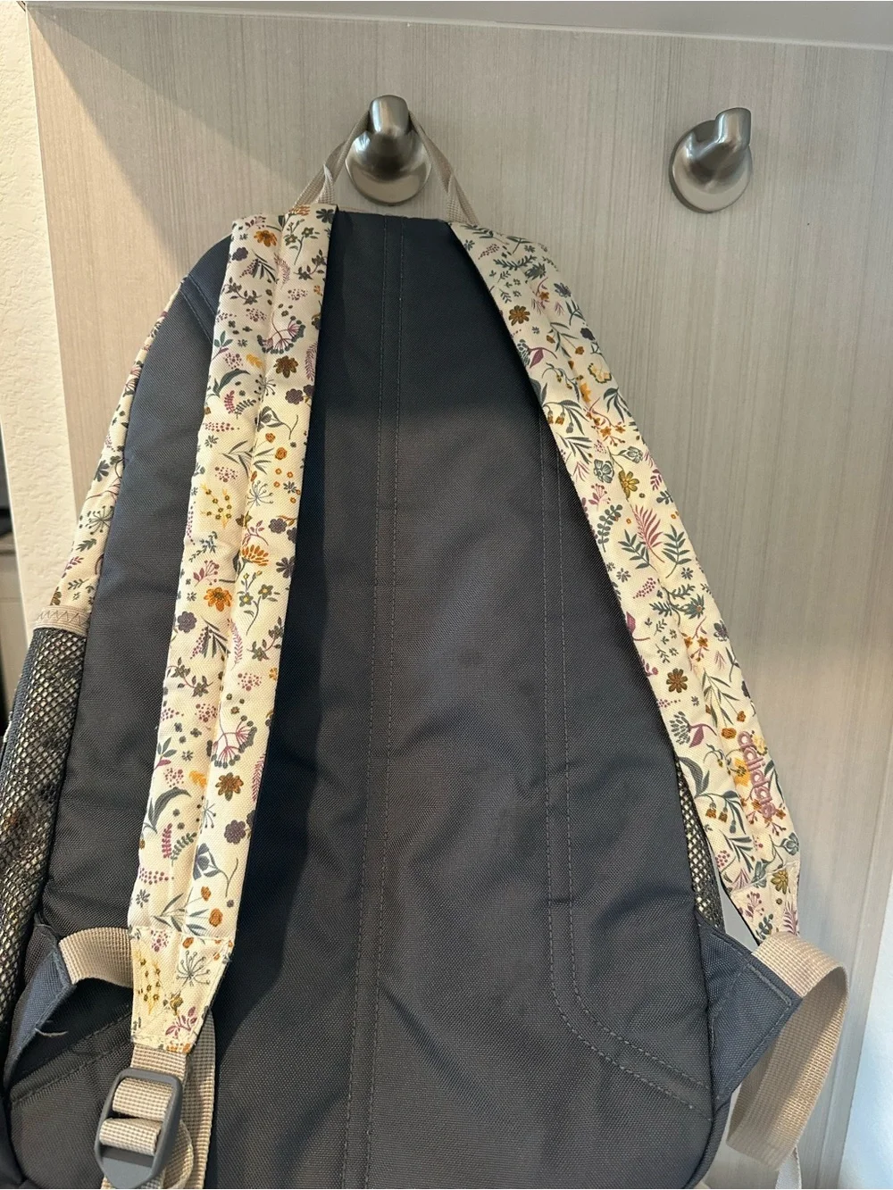 adidas Cream Floral Backpack with Multicolor Accents - Picture 3 of 5
